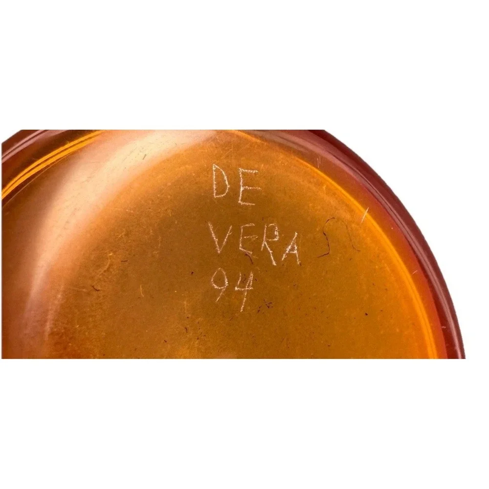 De Vera 1994 Tangerine Studio Art‎ Glass Vase Hand Blown Signed 17
